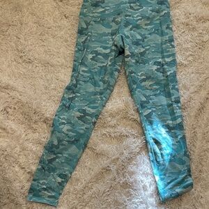 Glyder Kids Teal Camouflage Leggings